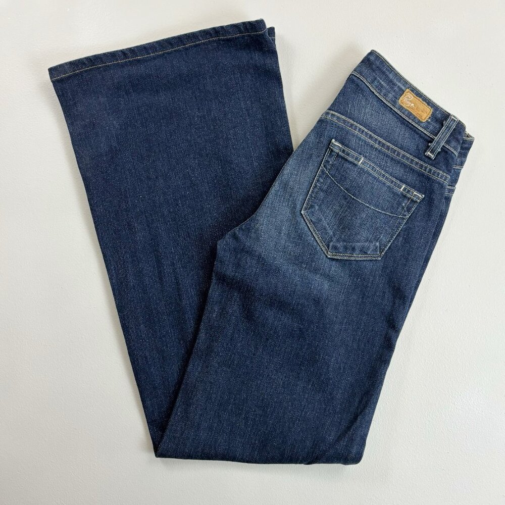 PAIGE Hillside Wide Leg Jeans SZ 25 Retro Style Celestial Wash Denim